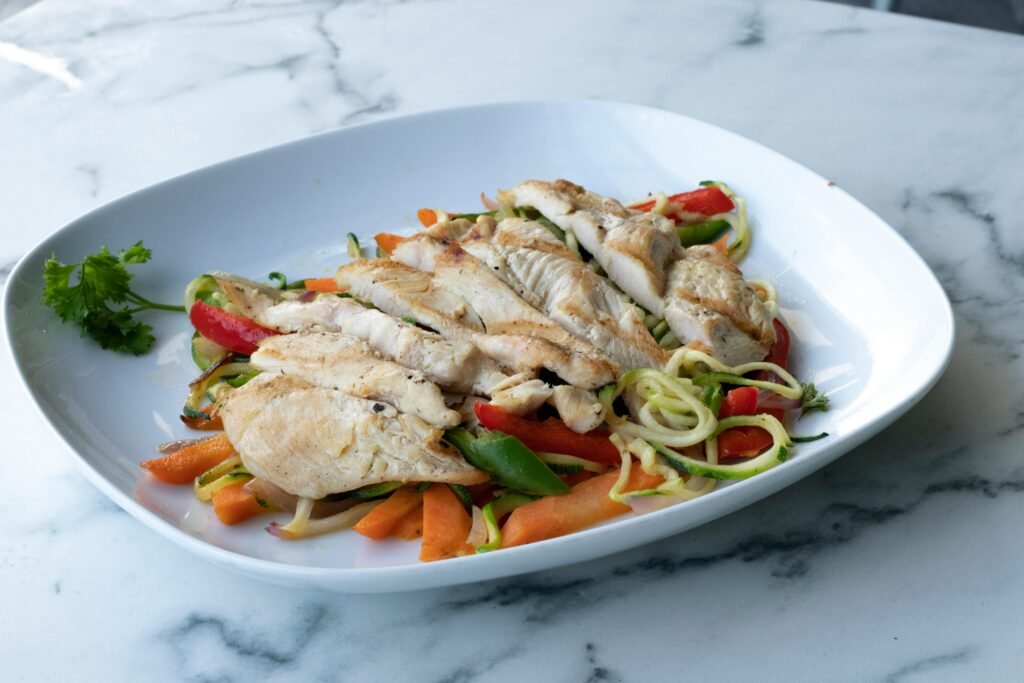 Chicken breast with salad suitable for keto