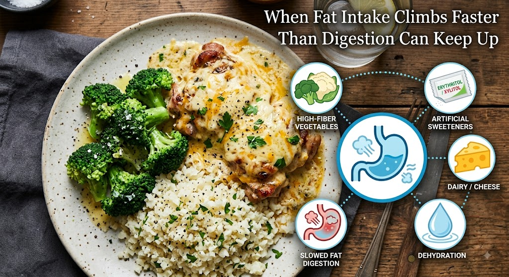Fibre rich low carbohydrate vegetables commonly eaten on a keto diet