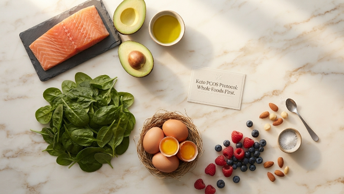 Keto-friendly foods that support breaking a PCOS weight loss plateau