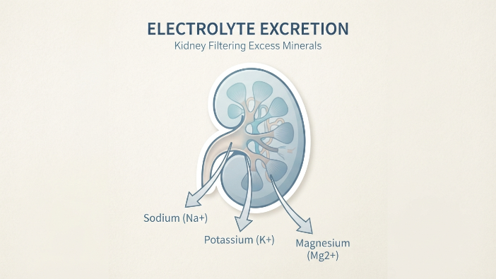 : Illustration showing how ketosis affects sodium potassium and magnesium levels