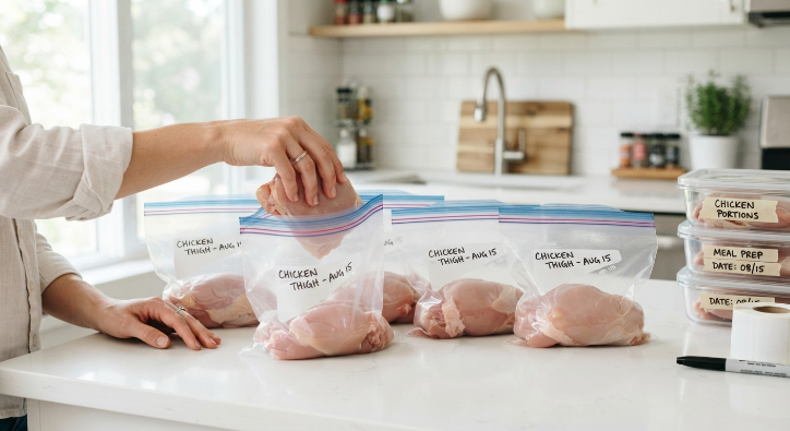 Keto grocery list for one person including chicken, eggs, cheese and vegetables